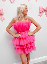 A-Line Square Neckline Sleeveless Short/Mini Tulle Homecoming Dresses