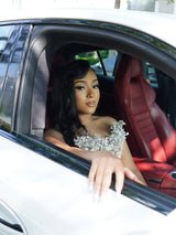 Glamorous Sweetheart Strapless Sleeveless Prom Dresses Mermaid High Split With Beads