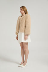 Timeless Faux Fur Long Sleeves Short Jacket Winter Wedding Shawl