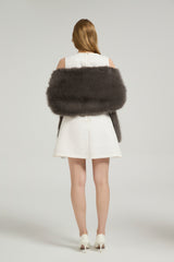 Classic Faux Fur Sleeveless Wedding Wraps Rectangle Bridal Cover