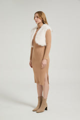 Chic Faux Fur Sleeveless Short Jacket Wedding Shawl