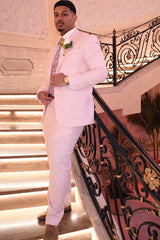 Elegant 2 Pieces Shawl Label Prom Men Suits One Button Prom Tuxedo-Ballbella