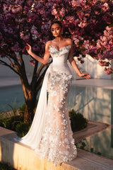 Dazzling Sweetheart Strapless Sleeveless Mermaid Prom Dresses Sheath Gem With Pleats