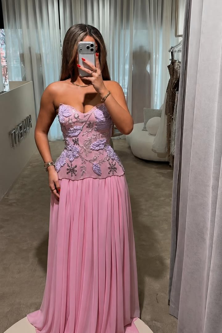 Charming Dusty Pink Sweetheart Strapless Sleeveless Chiffon Prom Dresses Beads With Pleats