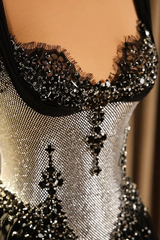 Elegant Black Sweetheart Straps Sleeveless Prom Dresses A-Line With Gem Pleats