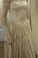 Glamorous Strapless A-Line Prom Dresses Gem Floor Length With Pleats