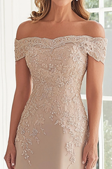 Romantic Off The Shoulder Mermaid Prom Dresses Column Gem With Pleats