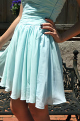 A-line Halt Sweetheart Knee Length Backless Chiffon Prom Dress-Ballbella