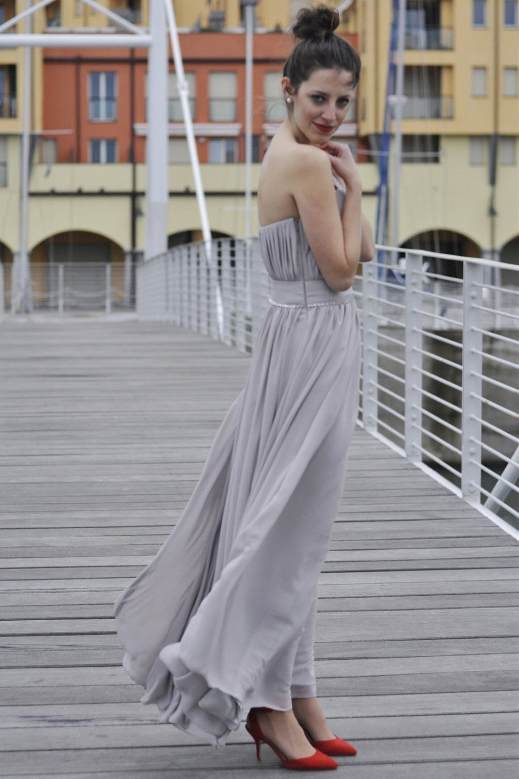 A-line One-shoulder Floor Length Chiffon Evening Dress A-line One-shoulder Floor Length Chiffon Evening Dress