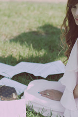 A-line One-shoulder Floor Length Chiffon Hanging Ribbon Prom Dress-Ballbella