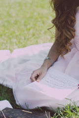 A-line One-shoulder Floor Length Chiffon Hanging Ribbon Prom Dress-Ballbella