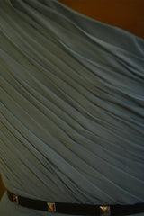 A-line One Shoulder Floor Length Sleeveless Chiffon Evening Dress-Ballbella