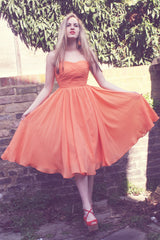 A-line One-shoulder Sweetheart Knee Length Chiffon Homecoming Dress-Ballbella