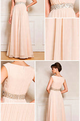 A-line short sleeves applique floor length mother's dress-Ballbella