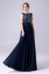 A-Line sleeveless Ankle-length Sequined beading Flower mother's dress-Ballbella