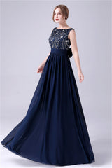 A-Line sleeveless Ankle-length Sequined beading Flower mother's dress-Ballbella