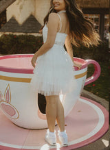 A-Line Sleeveless Short/Mini Tulle Homecoming Dresses-Ballbella