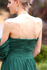 A-line Sweetheart Floor Length Chiffon Lace Backless Prom Dress-Ballbella