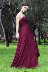 A-line Sweetheart Floor Length Tulle Chiffon Prom Dress-Ballbella