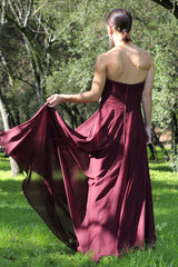 A-line Sweetheart Floor Length Tulle Chiffon Prom Dress-Ballbella