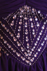 A-line Sweetheart Knee Length Chiffon Rhinestone Prom Dress-Ballbella