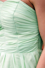 A-line Sweetheart Knee Length Chiffon Sleeveless Prom Dress-Ballbella