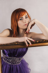 A-line Sweetheart Knee Length Tulle Beaded Backless Homecoming Dress-Ballbella