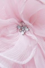 A-line Sweetheart Knee Length Tulle Flower Rhinestone Homecoming Dress-Ballbella