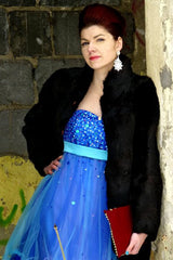 A-line Sweetheart Knee Length Tulle Paillette Homecoming Dress-Ballbella