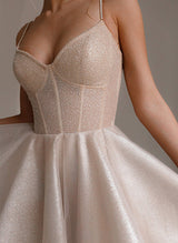 A-Line Sweetheart Sleeveless Short/Mini Homecoming Dresses-Ballbella