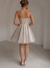A-Line Sweetheart Sleeveless Short/Mini Homecoming Dresses-Ballbella