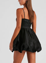 A-Line Sweetheart Sleeveless Short/Mini Satin Homecoming Dresses-Ballbella