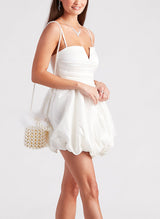 A-Line Sweetheart Sleeveless Short/Mini Satin Homecoming Dresses-Ballbella