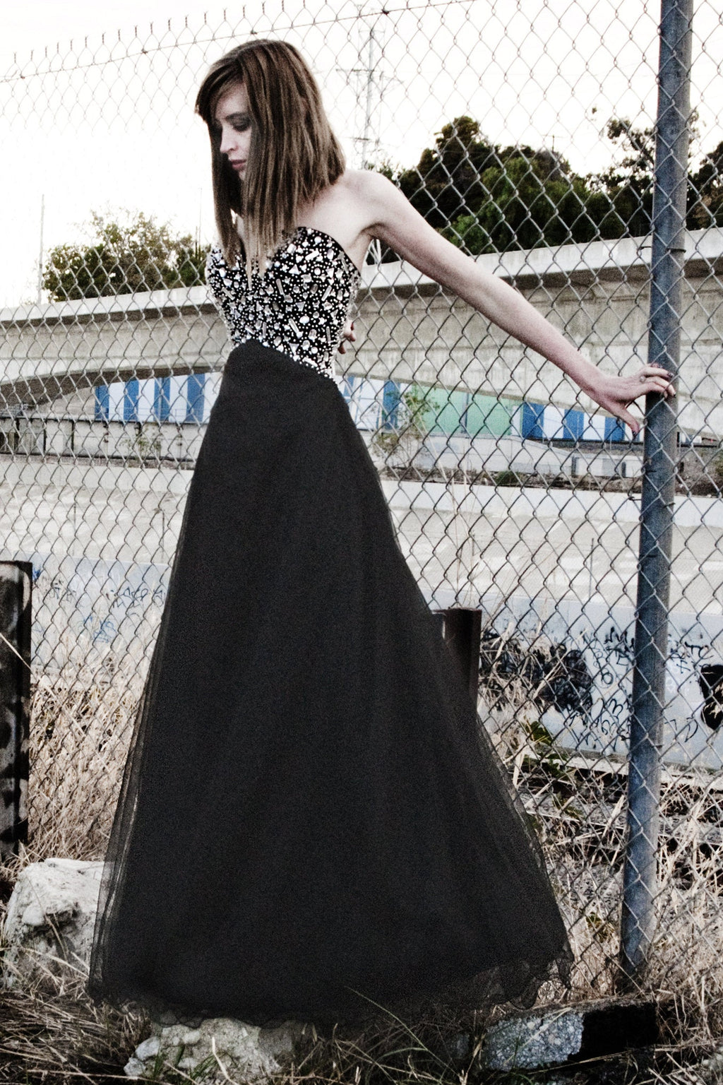 A-Line V-Neck Floor Length Tulle Rhinestone Corset Prom Dress A-Line V-Neck Floor Length Tulle Rhinestone Corset Prom Dress