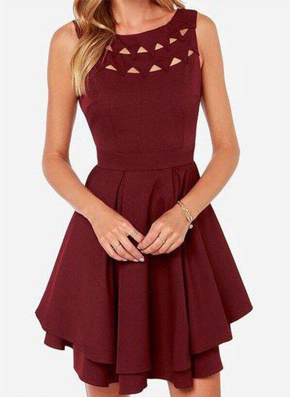A-Line/Princess Scoop Neck Sleeveless Jersey Short/Mini Homecoming Dresses With Ruffle A-Line/Princess Scoop Neck Sleeveless Jersey Short/Mini Homecoming Dresses With Ruffle