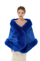 Abigail - Winter Faux Fur Wedding Wrap-Ballbella