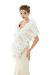 Adia - Winter Faux Fur Wedding Wrap-Ballbella
