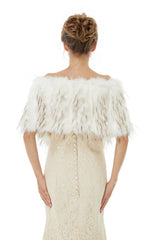Adia - Winter Faux Fur Wedding Wrap-Ballbella