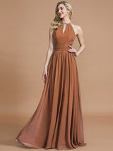 Amazing Chiffon Scoop Sleeveless Bridesmaid Dresses-Ballbella