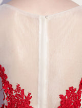 Amazing Dark Navy Evening Dresses Lace Sequin Illusion Sleeveless Floor Length Evening Dress-Ballbella