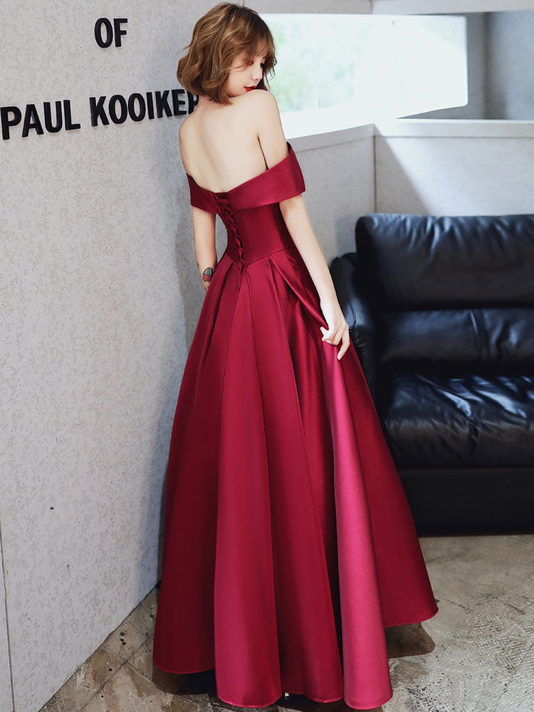 matte prom dresses Matte Satin Prom Dresses