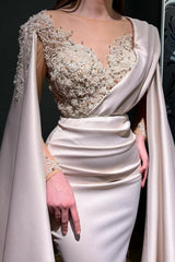 Amazing Red Mermaid Prom Dress V-Neck Long On Sale-Ballbella