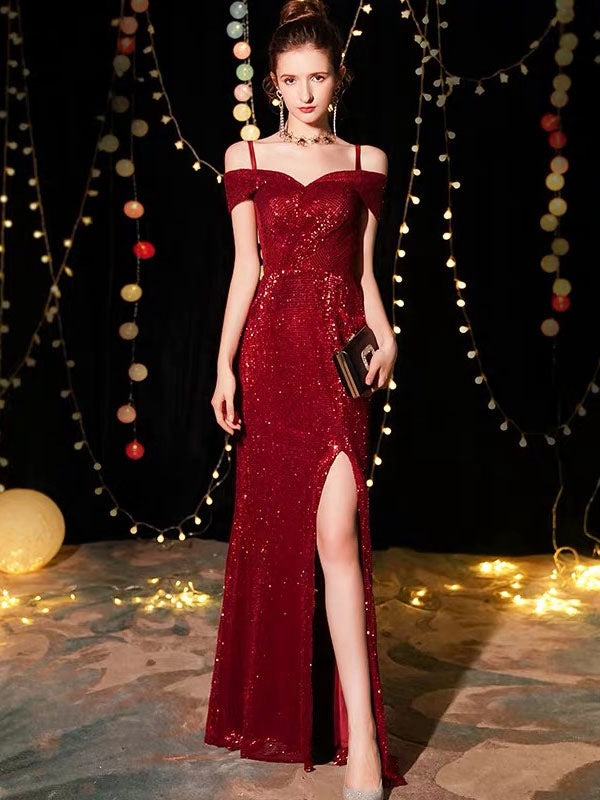 Amazing Sequin Evening Dresses Sexy Off The Shoulder Split Floor Lengt Ballbella Amazing Sequin Evening Dresses Sexy Off The Shoulder Split Floor Lengt Ballbella