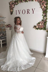 AmazingOff the shoulder Long Sleevess Lace Princess Plus size wedding dress-Ballbella