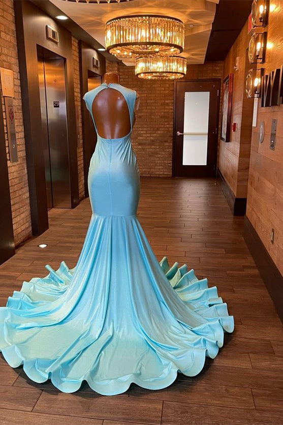 Beautiful Long Sleeveless Mermaid Prom Dress With Beading Beautiful Long Sleeveless Mermaid Prom Dress With Beading