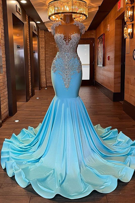 Beautiful Long Sleeveless Mermaid Prom Dress With Beading Beautiful Long Sleeveless Mermaid Prom Dress With Beading