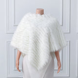 Beige Vertical Look Winter Wedding Shawl-Ballbella