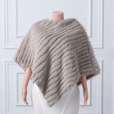 Beige Vertical Look Winter Wedding Shawl-Ballbella