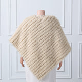 Beige Vertical Look Winter Wedding Shawl-Ballbella