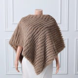Beige Vertical Look Winter Wedding Shawl-Ballbella